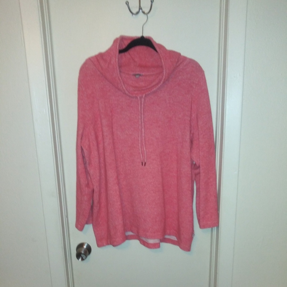 T by Talbots Drawstring Cowl Neck Pullover Top Size 3Xp